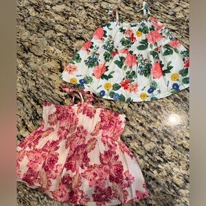 Old Navy Floral Sleeveless Toddler Tops 2T